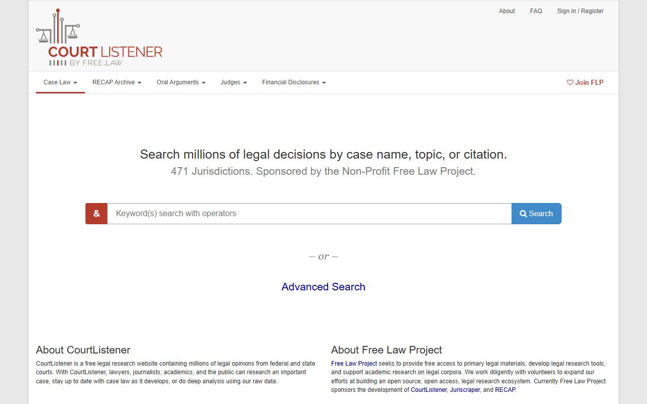 Oceana County court records alternative search on CourtListener