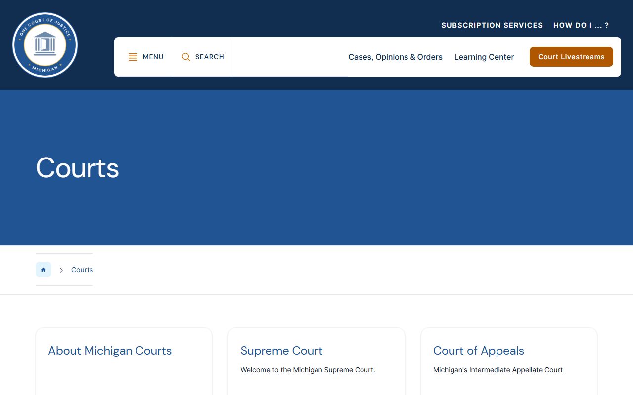 How an Oceana County circuit court case moves through the Michigan court system